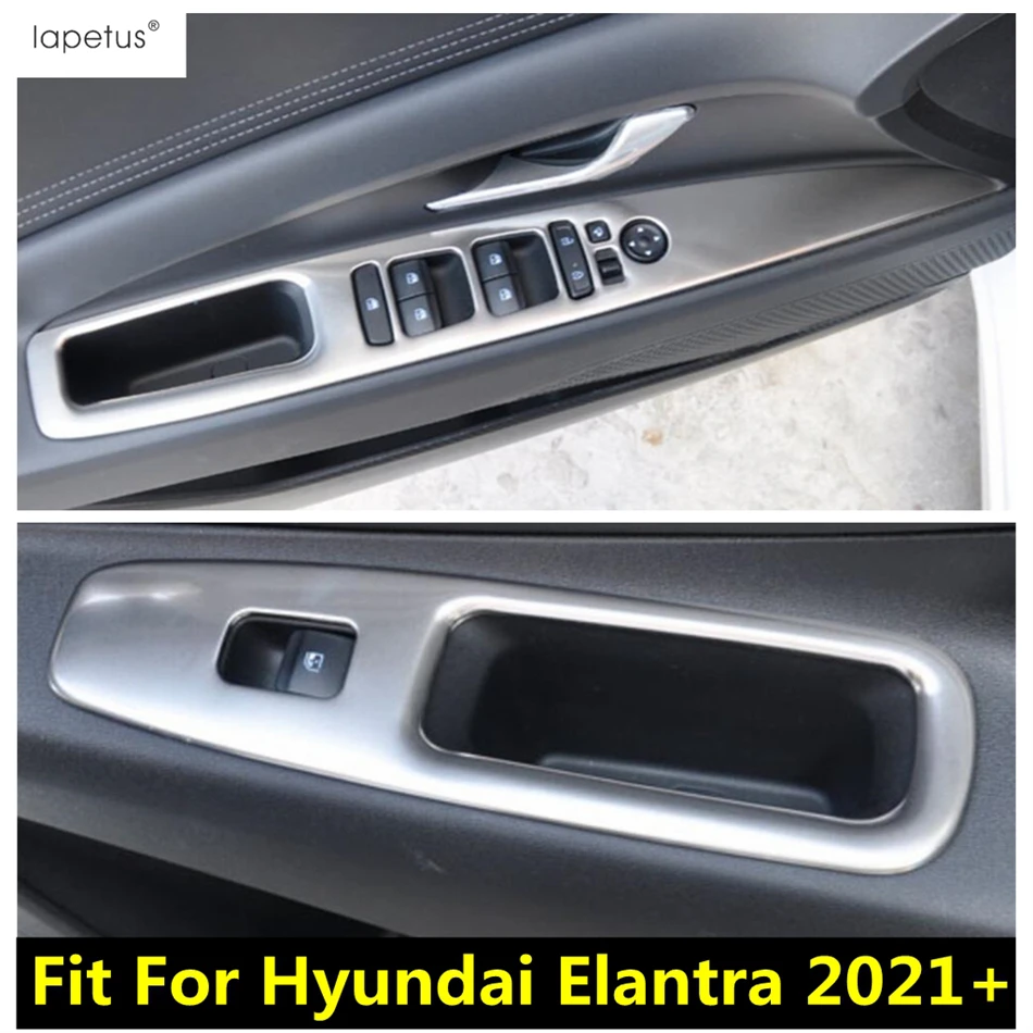 

Inner Door Armrest Window Lift Button Control Panel Decoration Cover Trim Accessories Interior For Hyundai Elantra 2021 - 2023