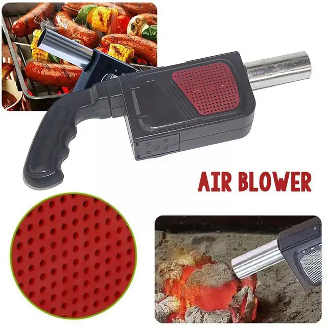 1Db Hordozható Kézi Elektromos Bbq Ventilátor Légfúvó Kültéri Kempinghez Barbecue Piknik Főzés Szerszám Hozzáférés J6E1