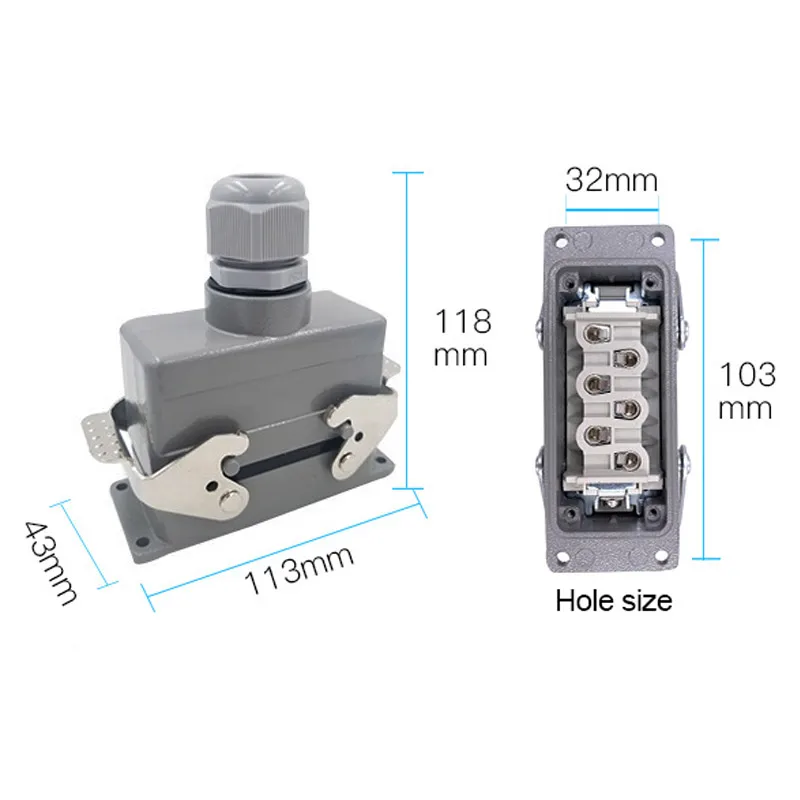 m 6pin conexão de parafuso 35a tomada