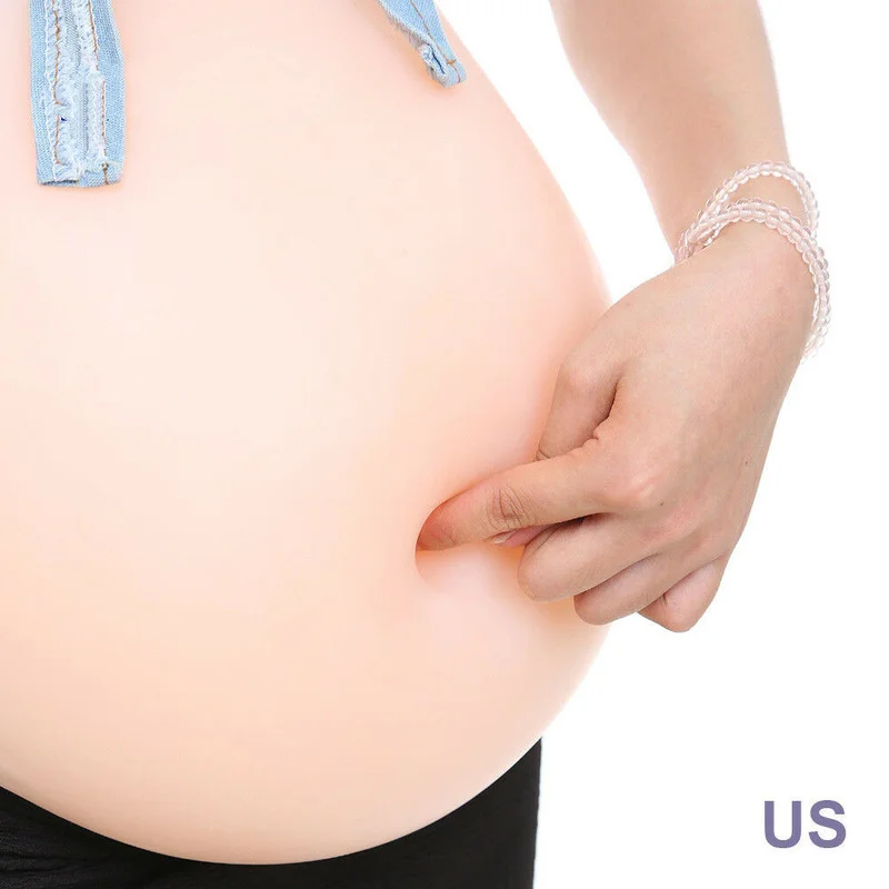 4500g Silicone Pregnant Tummy Belly Artificial Twins Babies 8-10 Months Huge Silicone Belly Fake Pregnant Twins 8-10 Month