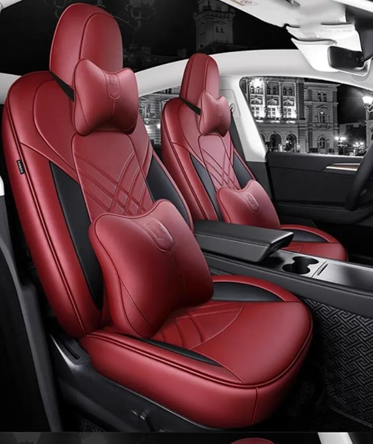 

Best quality! Custom special car seat covers for Tesla Model Y 2022-2020 5 seats durable breathable seat cushion,Free shipping