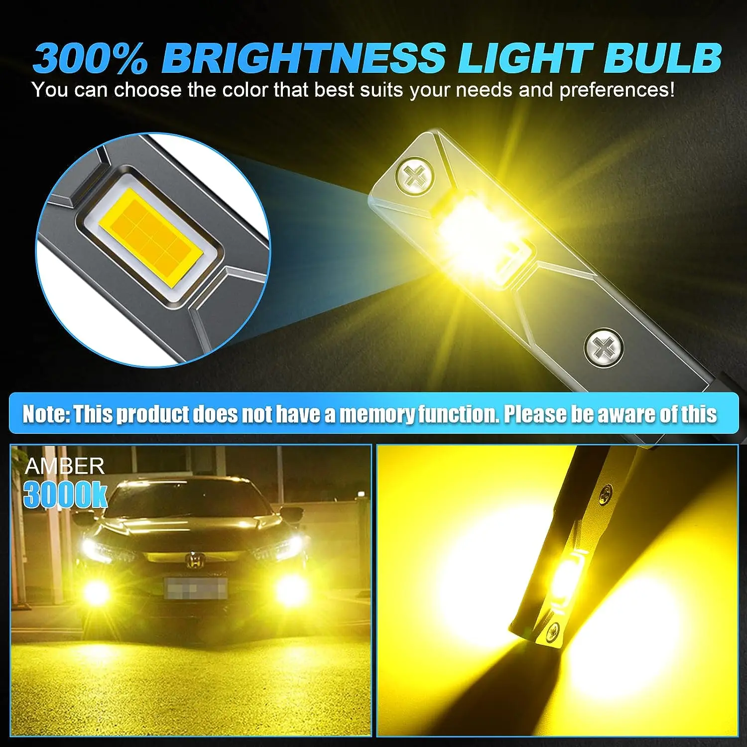 LED Fog Light Bulbs 880 881 886 ATV Head Light 4010253 6500K 20000 Lumen Plug And Play