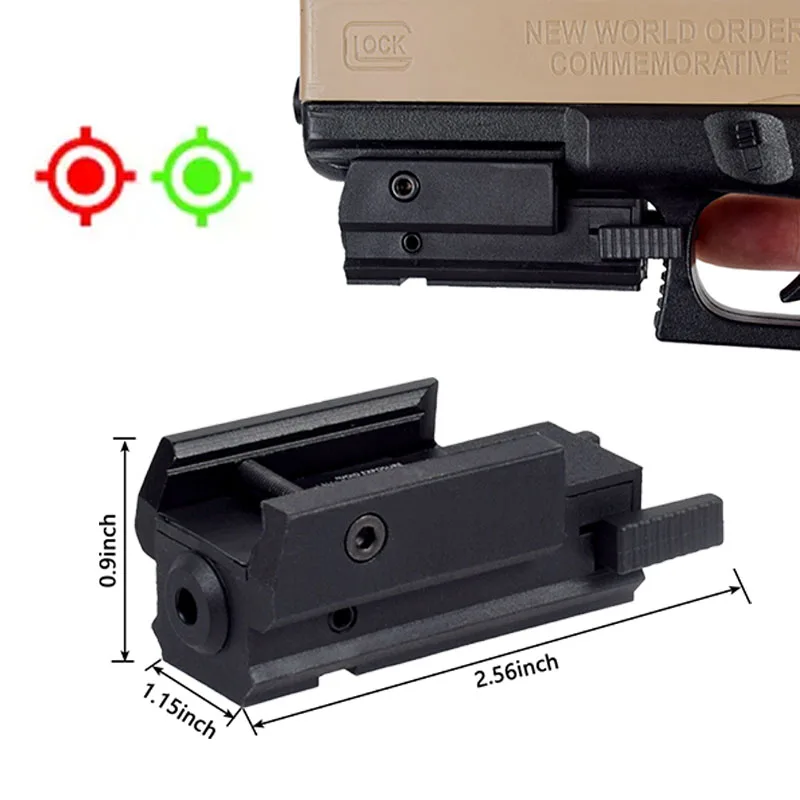 USB Charging Laser Sight Pointer Airsoft Power Pistol Laser For 11mm 20mm Rail Glock 17 19 Rechargeable Gun laser sight