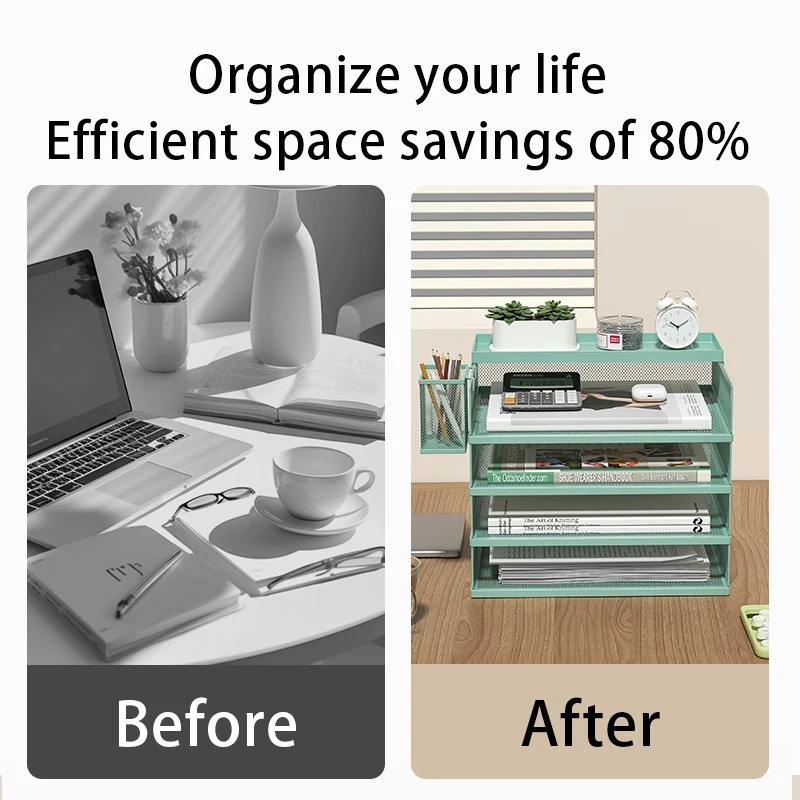 Letter tray with handle mesh desktop file organizer paper tray desktop organizer for school office home metal mesh