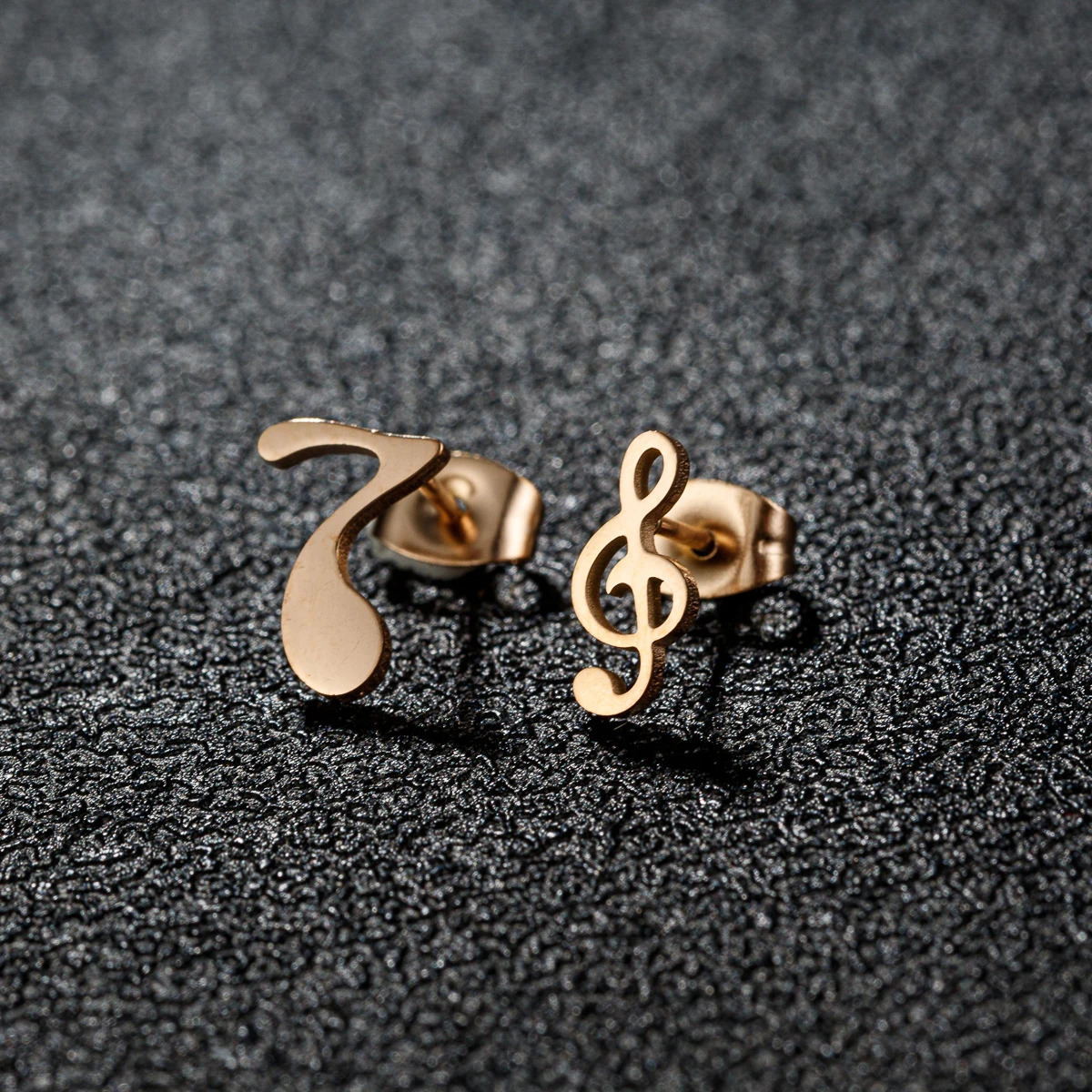 Koreanische Musik Note Ohrring Herz Von Höhen Und Bass Mode Edelstahl Ohrringe Frauen Weibliche Hochzeit Geschenk Schmuck Pendientes – Detail 3