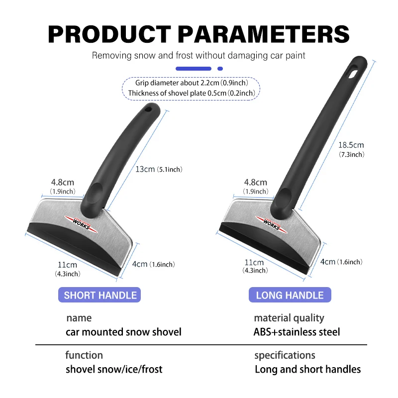 Car Ice Scraper Snow Removal Shovel Windshield Snow Remover For MINI R56 F54 F57 R70 JCW F60 F55 John Cooper Works
