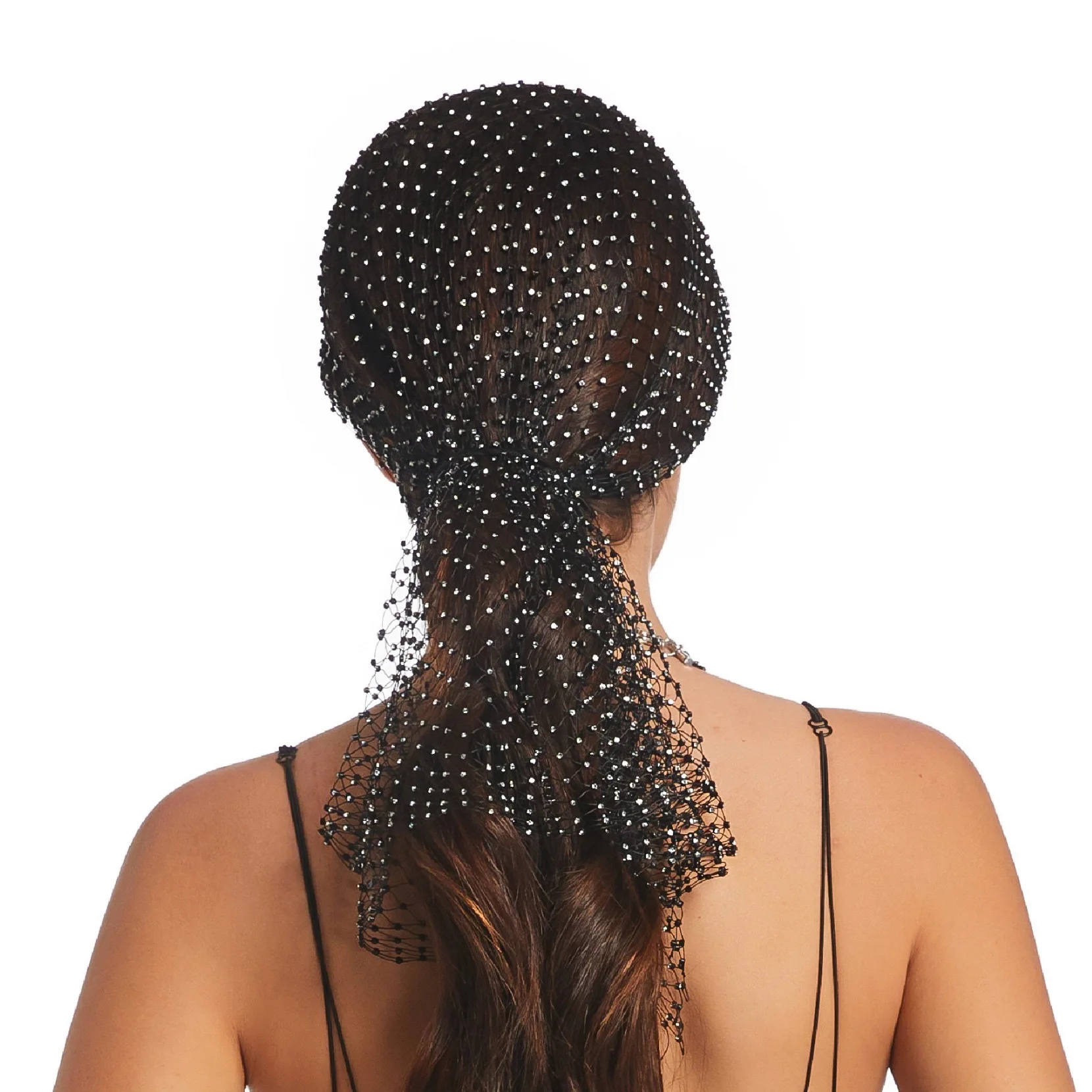 Glänzendes Strass-Netz-Stirnband für Damen, Y2K-Kopfschmuck, Hohlnetz-Stirnband für Musikfestivals, Abschlussbälle und Partys, Haaraccessoires – Detail 4