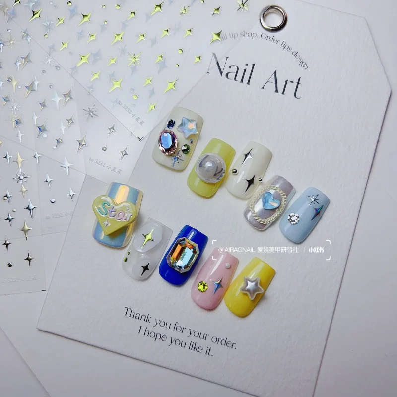 

Tomoni Bronzing Nail Stickers Popular Retro Nail Sticker Factory Wholesale Japanese Four Colors XINGX 3232