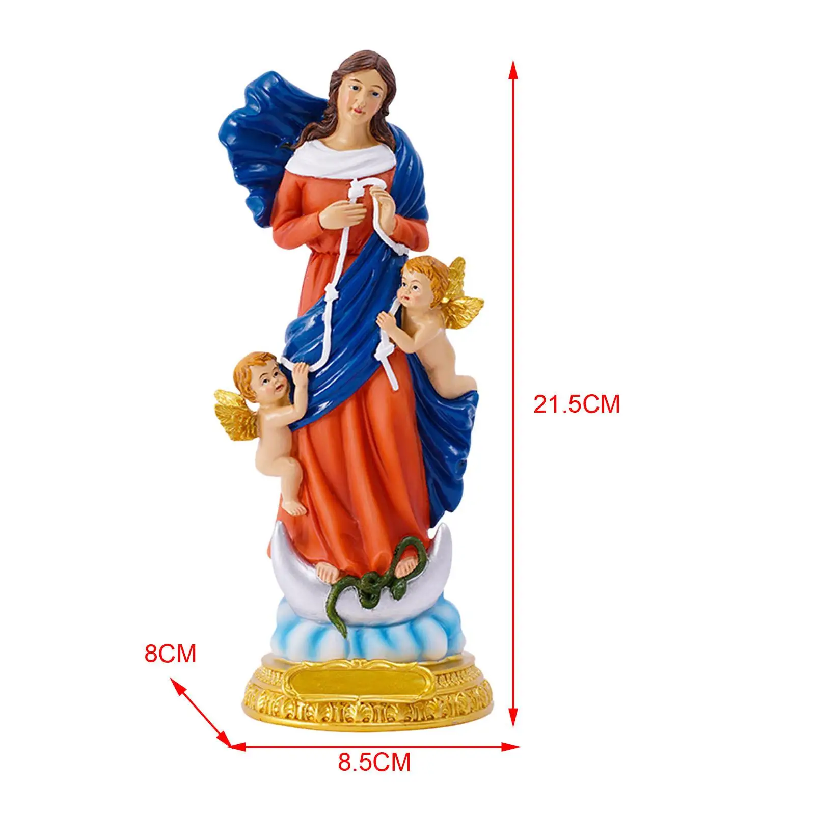 Resin Figures Mother Statue Decor Christmas Collectible Angel Sculpture