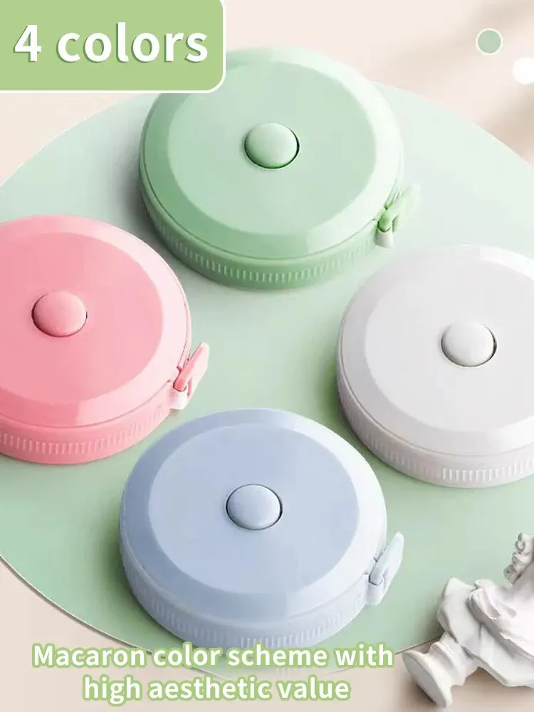 1pcs 2 Meters Portable Retractable Ruler Mini Tape Measure Sewing Leather Ruler Children Height Ruler Centimeter Inch Roll Tape