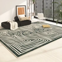 Modern Style Living Room Decoration Striped Carpet Light Luxury Study Rug Home Washable Anti-slip Mat Thickened Rugs for Bedroom 2