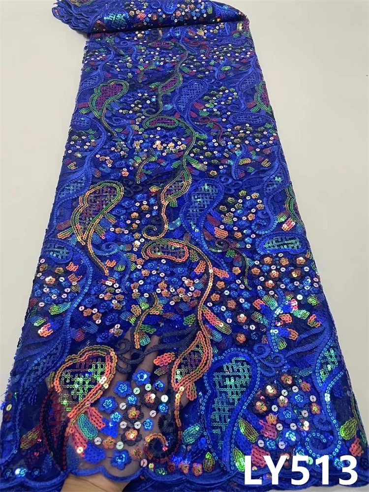 Xiya 2022 Nigeria Latest Lace Fabrics High Quality Sequin Mesh Luxury