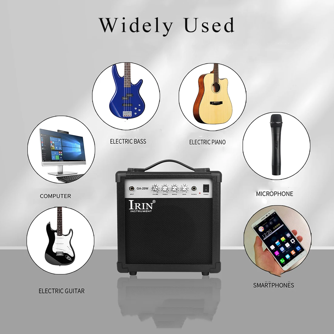 IRINGA20W6inchesElectricGuitarAmplifier4TuningPortableAMP