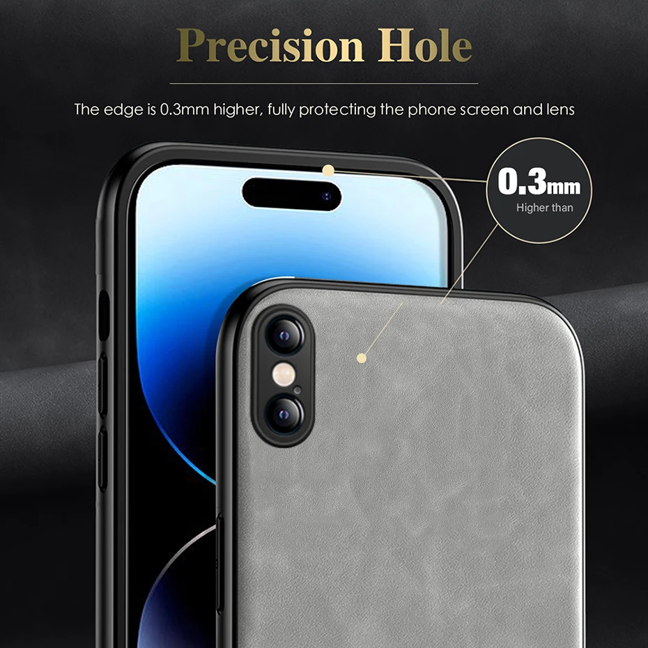 Premium Luxury Genuine Leather Magnetic Phone Case - Soft Shell Design