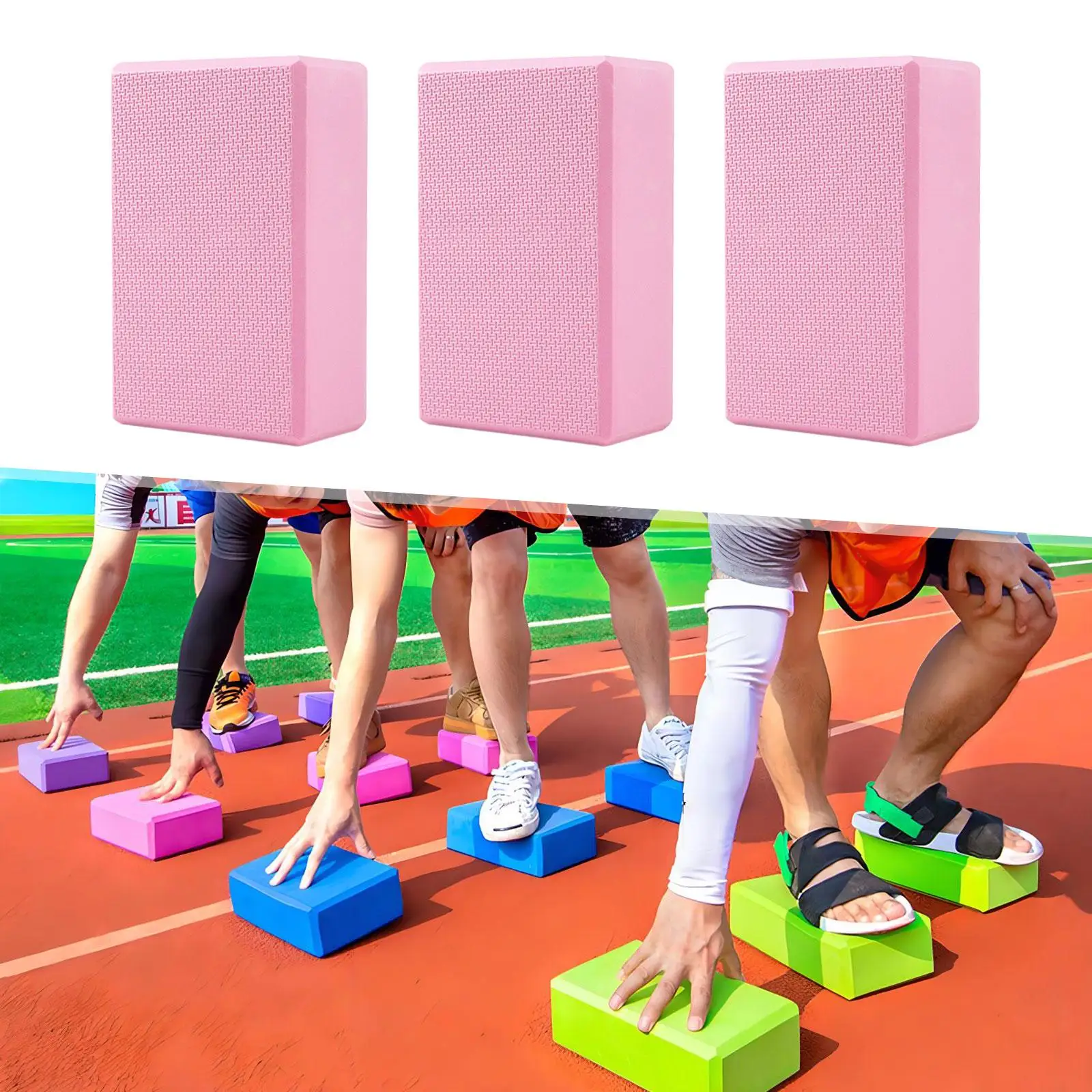 3 Pieces Stepping Stone Obstacle Course Indoor Outdoor Balance Playing Stone