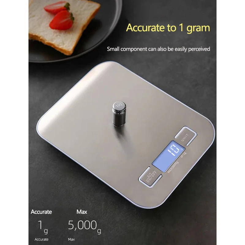 5kg Rechargeable Electronic Scales Stainless Steel Electronic Scales Home  Food Snacks Weighing Measuring Tools Digital Scales - AliExpress