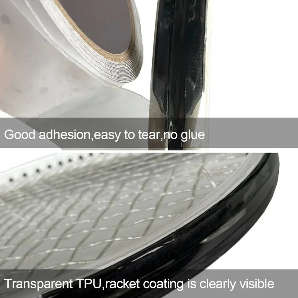 5M TPU Transparent Badminton Racket Decal Racket Head Protection Tape Outdoor Sports Scratch Prevention Tennis Accessories tennis accessories