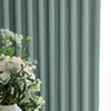 2021 New Light Luxury Green Stripes Solid Color Cotton and Linen Blackout Curtains for Bedroom Living Room Balcony Customization 4