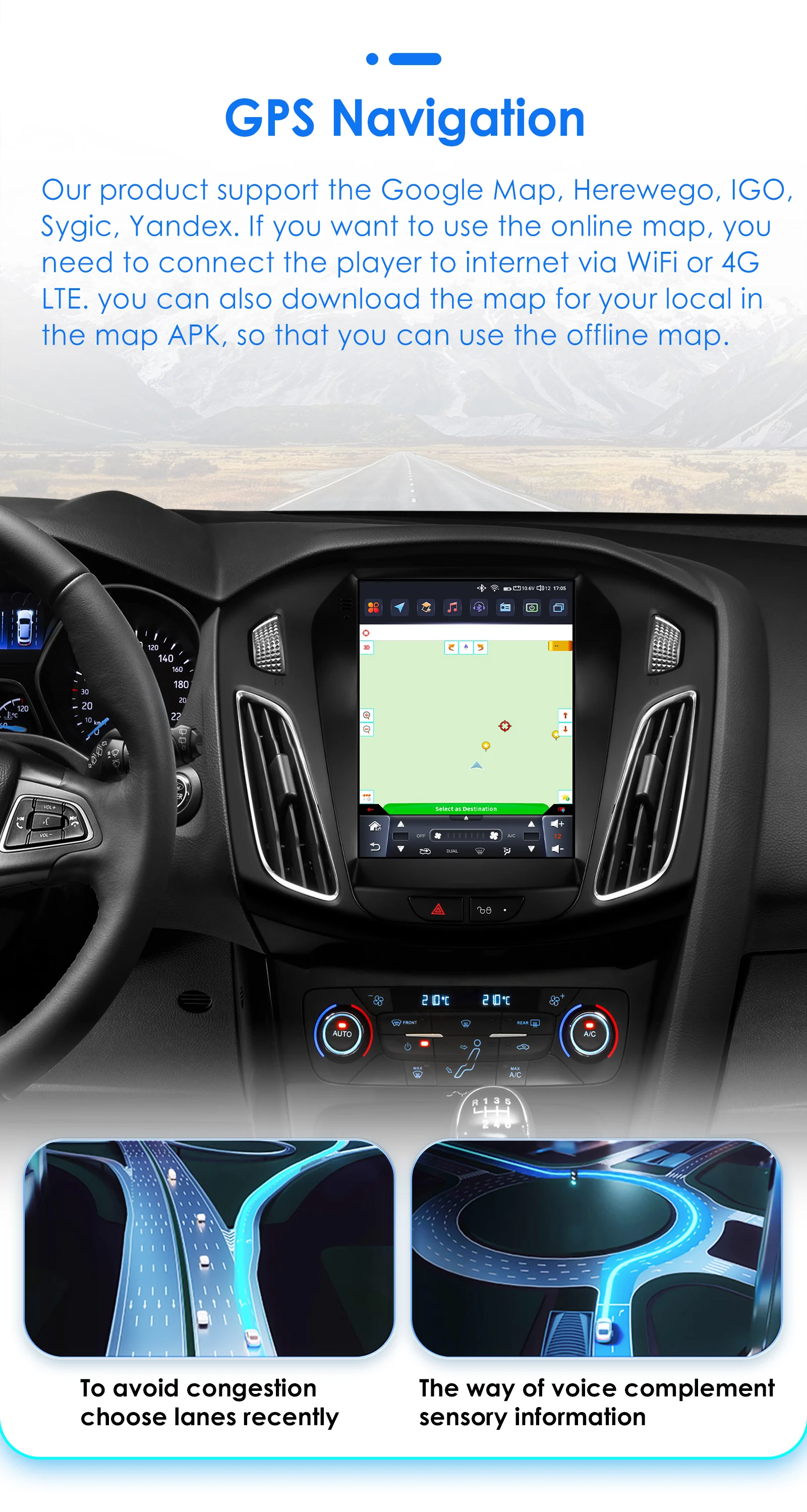 Hizpo 9,7 "Carplay Android 13 Autoradio Für Ford Focus 3 MK3 2011-2019 auto intelligente systeme Vertikale Bildschirm BT RDS DSP 7862 – Detail 29