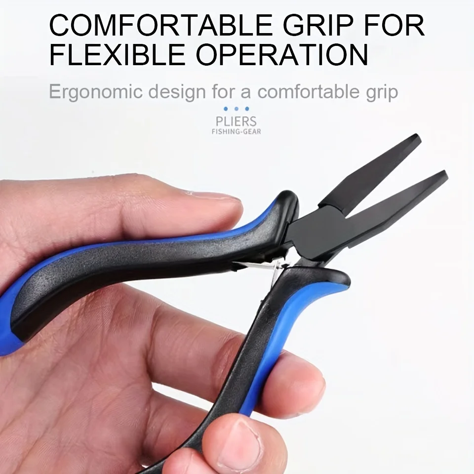 1pc 비파괴형 플랫 노즈 바인딩 훅 플라이어, 와이어 당기기 및 쥬얼리 DIY 제작용 다기능 수공구
