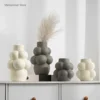 Minimally modern bubble ball ceramic vase, irregular flower arrangement device, high-end interior decoration ornament home decor 1