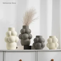 Minimally modern bubble ball ceramic vase, irregular flower arrangement device, high-end interior decoration ornament home decor 1