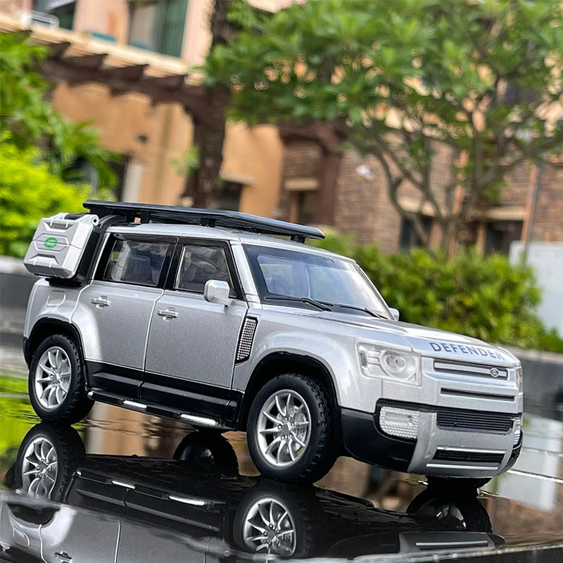 1/24 Scale Defender SUV Alloy Car Model Diecast Mini Car Toys Off-road Vehicles Simulation Collection Childrens Gift 1 43 scale model alloy classic tuk tuk taxi bangkok thai tricycle taxi car toy diecast vehicles express delivery collection toy