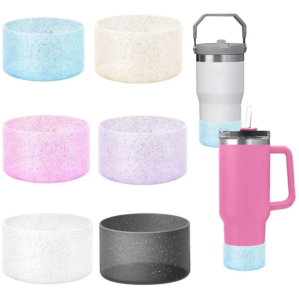 Silicone Water Bottle Cup Accessories Anti-Slip Heat Insulation Sports Cup Cover for Stanley 12-24oz water bottle cup cover cup accessories sports water cup cup base cover tumbler cover cup protective sleeve tumbler accessories set bottle cover