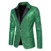 New Men Luxury Sequin Suit Loose Lapel Collar Jacket Fashion Singer Host Wedding Prom Party Stage Performance Dress Blazer 5