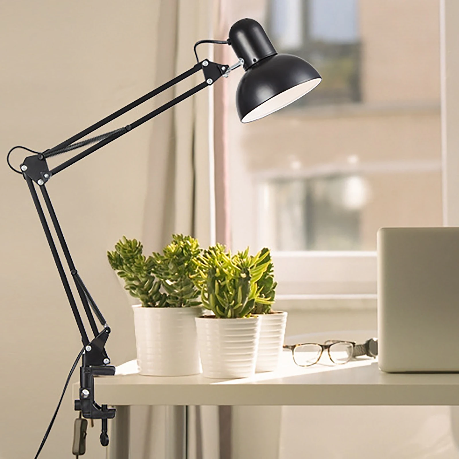 

LED Eye Protection Table Lamp Long Arm Folding Clip Lamp Learning Nail Art Embroidery Shooting Work Fill Light Desk Lamp