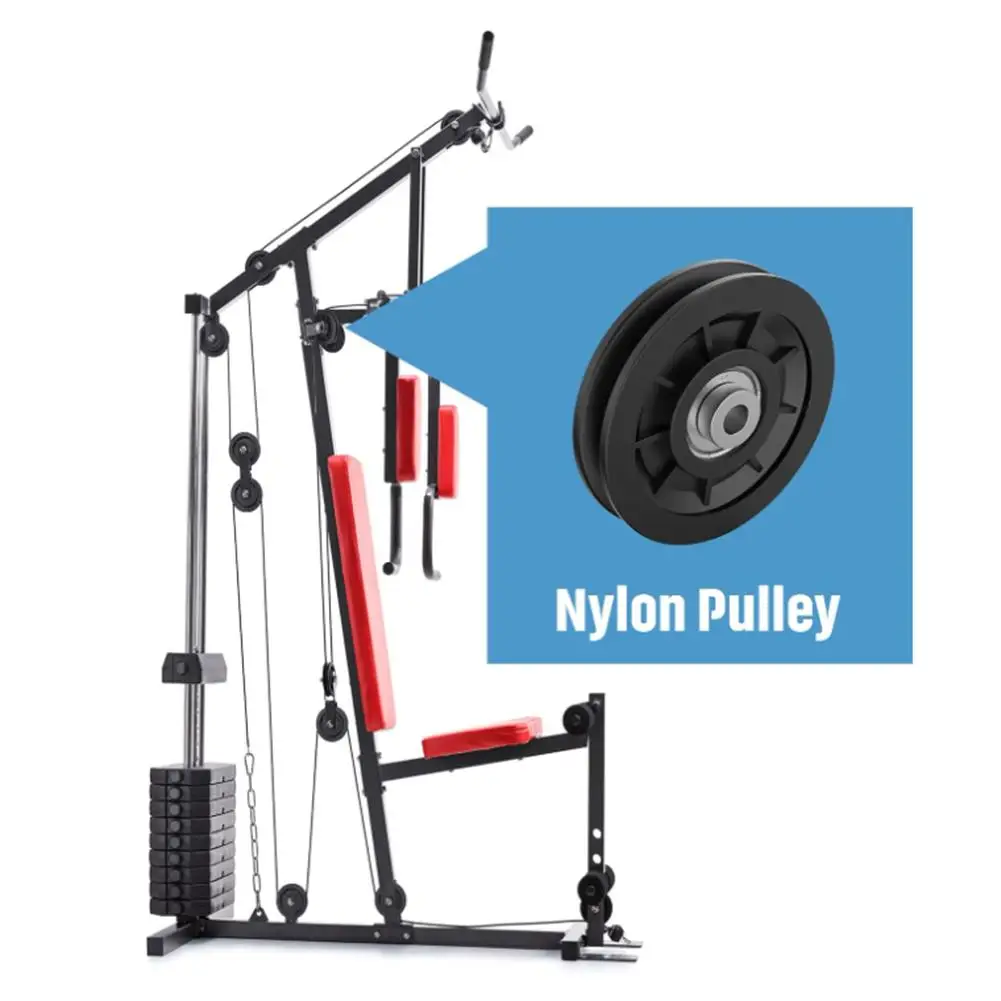 4 Pcs Bearing Pulley 60 70 88 90 95mm Nylon Silent Pulley For Strength Gym Equipment Longmen Frame Accessories fitness cable pulley fitness pulley cable fitness pulley