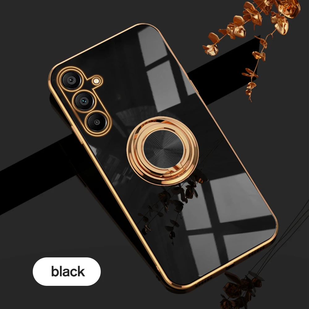 Plating Magnetic suction Case For Samsung Galaxy A15 A25 A54 5G 4G Full Lens Protect Cover Samsun A 15 25 54 Ring Holder_voghion.com