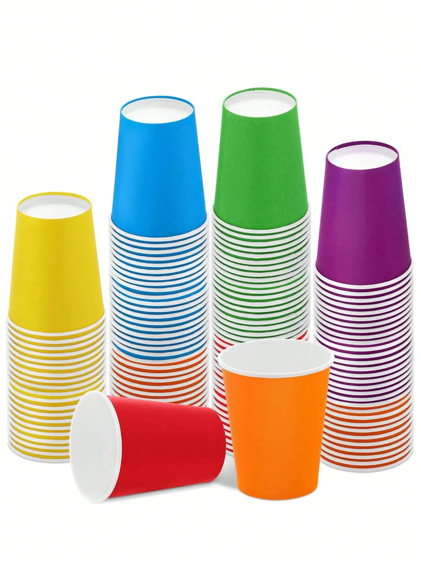 10 Stück Einweg-Partybecher aus Papier, Trinkbecher für Partys, Familienfeiern, Heimwerken und Festivals, in mehreren Farben erhältlich – Detail 3