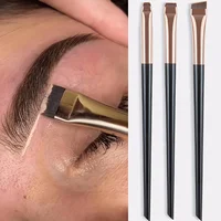 Ensemble de 3 pinceaux de maquillage, pinceau à eyeliner fin à tête oblique, pinceau à sourcils, pinceau à eyeliner ultra-fin, pinceau à fard à paupières 2