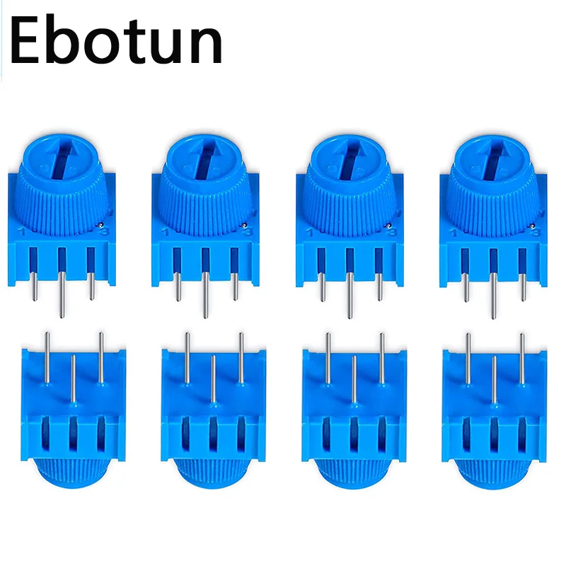 10PCS/LOT 3386P Resistor 1K 2K 5K 10K 20K 50K 102 202 502 103 203 503 ohm 3386 Trim Pot Trimmer Potentiometer with Knob multiturn potentiometer linear potentiometer rotary potentiometer potentiometer kit trimmer potentiometer adjustable resistor potentiometer knobs