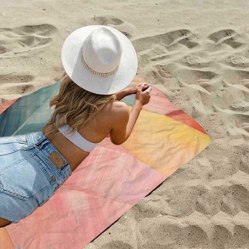 Palm leaves Towel Microfiber Beach Towel Absorbent Quick dry Soft Yoga Swimming Resort Mountain Climbing Towel 5
