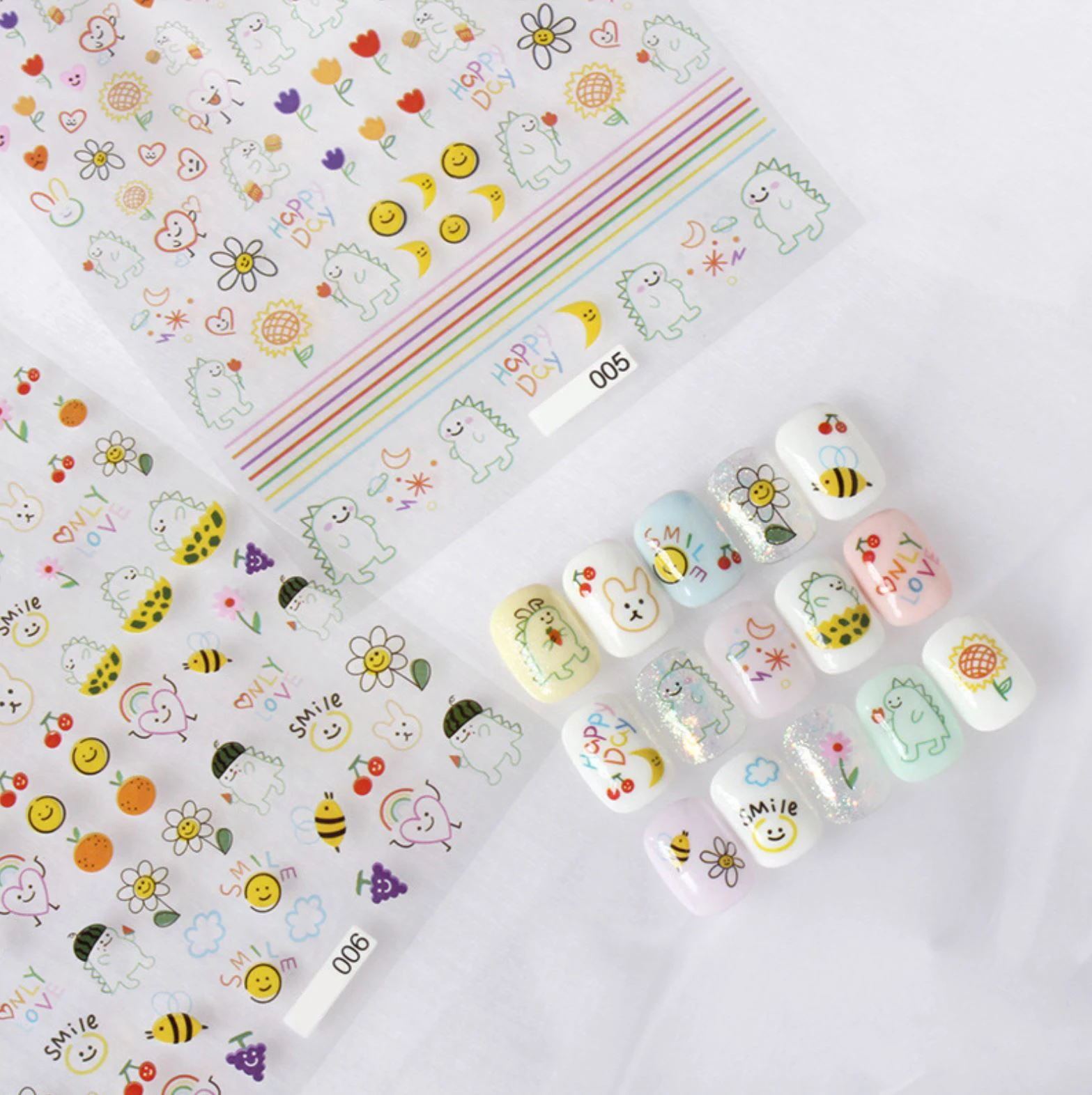 

Cute Animals Teddy bear Rabbit Puppy High Quality 3D Engraved Nail Stickers Nail Art Decorations Nail Decals Design