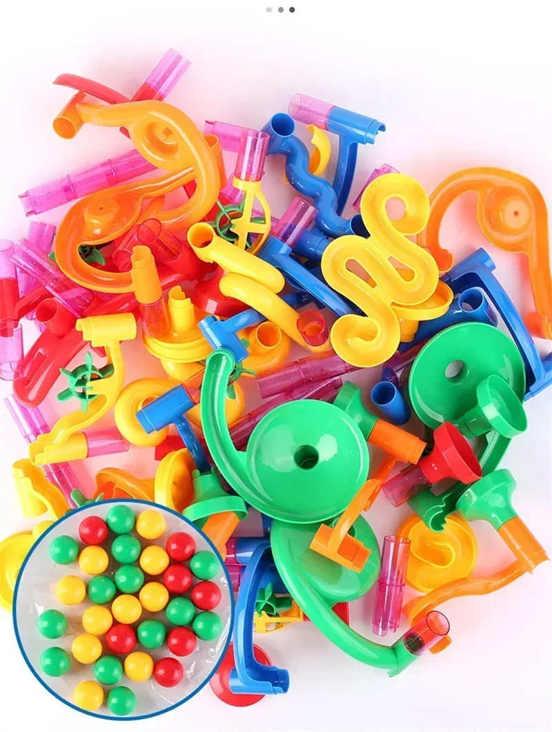 Building Block Toys Marble Run Toy Pipe Building Toys Pipeline Block Puzzle Toys DIY Track Blocks Construction