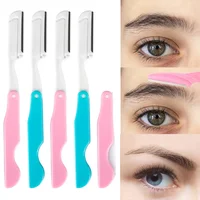 Eyebrow Trimmer Eye Brow Razor Stainless Steel Safety Face Blade Epilation Hairs Brow Removal Shaver Woman Portable Makeup Tools 2