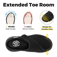 FitVille Women's Orthopedic Slippers Wide Fleece Lined Clogs with Arch Support Recovery Pedic Shoes Comfortable Slip-On Footwear - Image 3