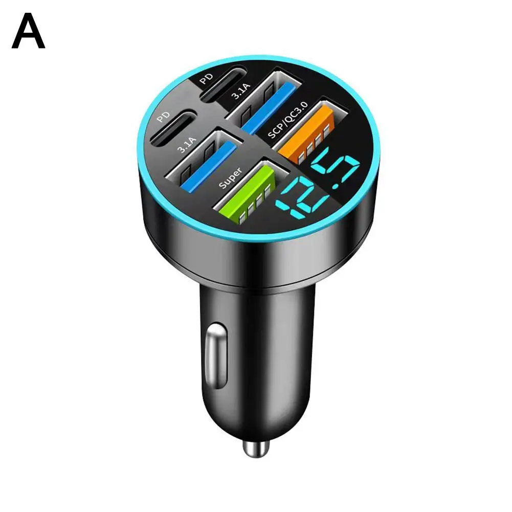 

66W USB Car Charger Type C Fast Charging Phone Adapter For Xiaomi PD Phone Charger Car Adapter Socket Cigarette Lighter