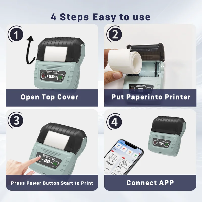 SINMARK SK58 Portable Thermal With Self-adhesive Labels Printer Mini Bluetooth Sticker Maker_voghion.com