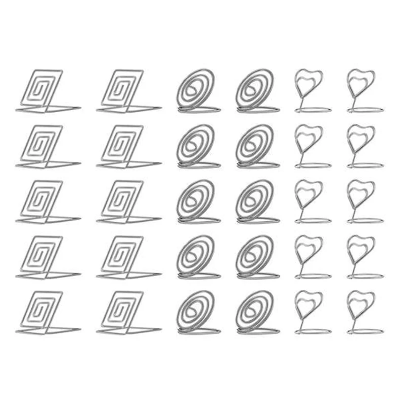 

30 Pieces Table Card Holder Wire Place Card Holder Menu Holder Photo Holder Clips Card Stand For Weddings,Dinner Party