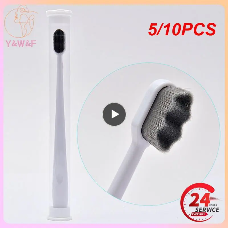 

5/10PCS Ultra-fine Soft Toothbrush Million Nano Bristle Adult Tooth Brush Teeth Deep Cleaning Portable Travel Oral Care