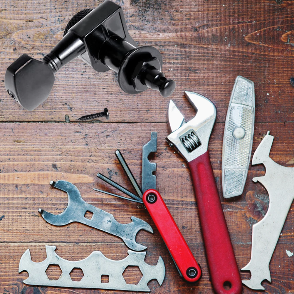 6Pcs Guitar Locking Tuners Reusable Guitar String Pegs Sealed Machine Heads Tuners for Acoustic Or Electric Guitar