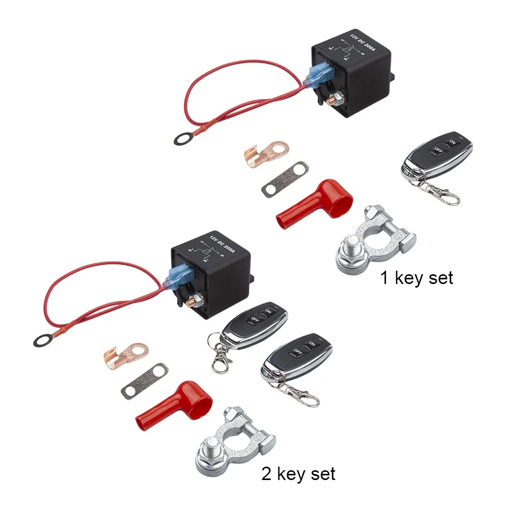 12V 200A Wireless Battery Switch Relay Integrated Remote Control