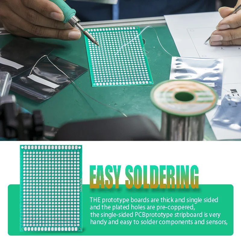 1/2Pcs PCB 인쇄 회로 기판 범용 단면 프로토타입 보드 DIY 프로토타입 브레드보드 10x15/10x22/12x18/15x20/20x30CM
