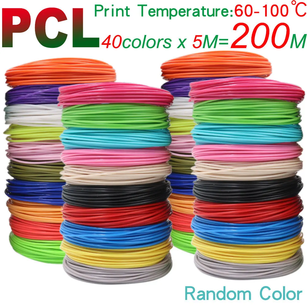3D Pen PCL Filament Diameter 1.75mm Suitable for Low Temperature Children's 3D Printing Pen, Smokeless, Odorless, Bright Colors