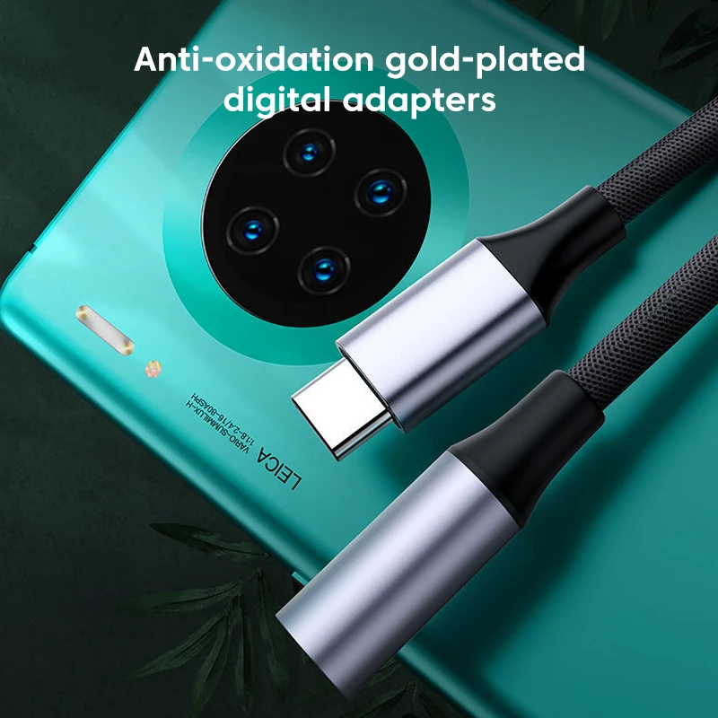 Enhanced USB-C to 3.5mm Audio Adapter - High-Fidelity DAC Converter