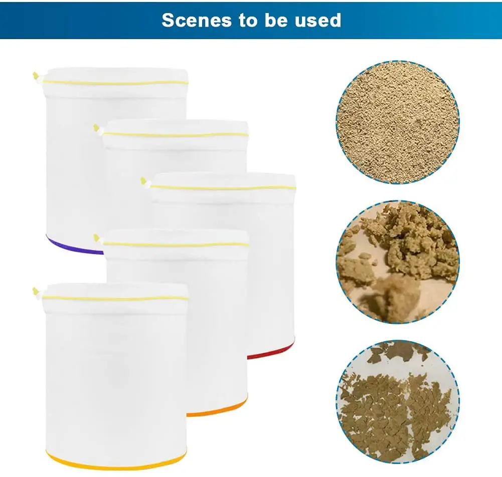 All Mesh Bubble Bags 5gallon 5Bags Kit Ice Filter for Indoor Garden Flower Red Wine Plants Nuts,hash ice filter bags,ice filter extraction bags